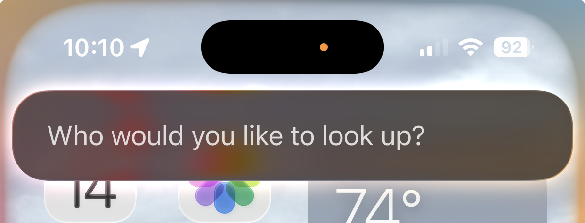 Siri contact lookup